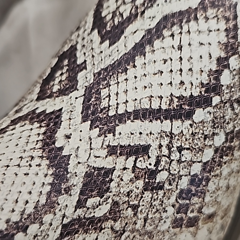 NEW Vince Camuto snake print leather ankle booties high  heel back zipper - Picture 9 of 12